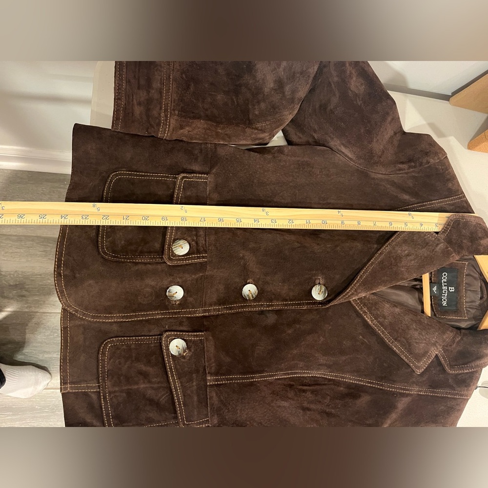 Chocolate Brown Suede Blazer / Jacket - Picture 2 of 8